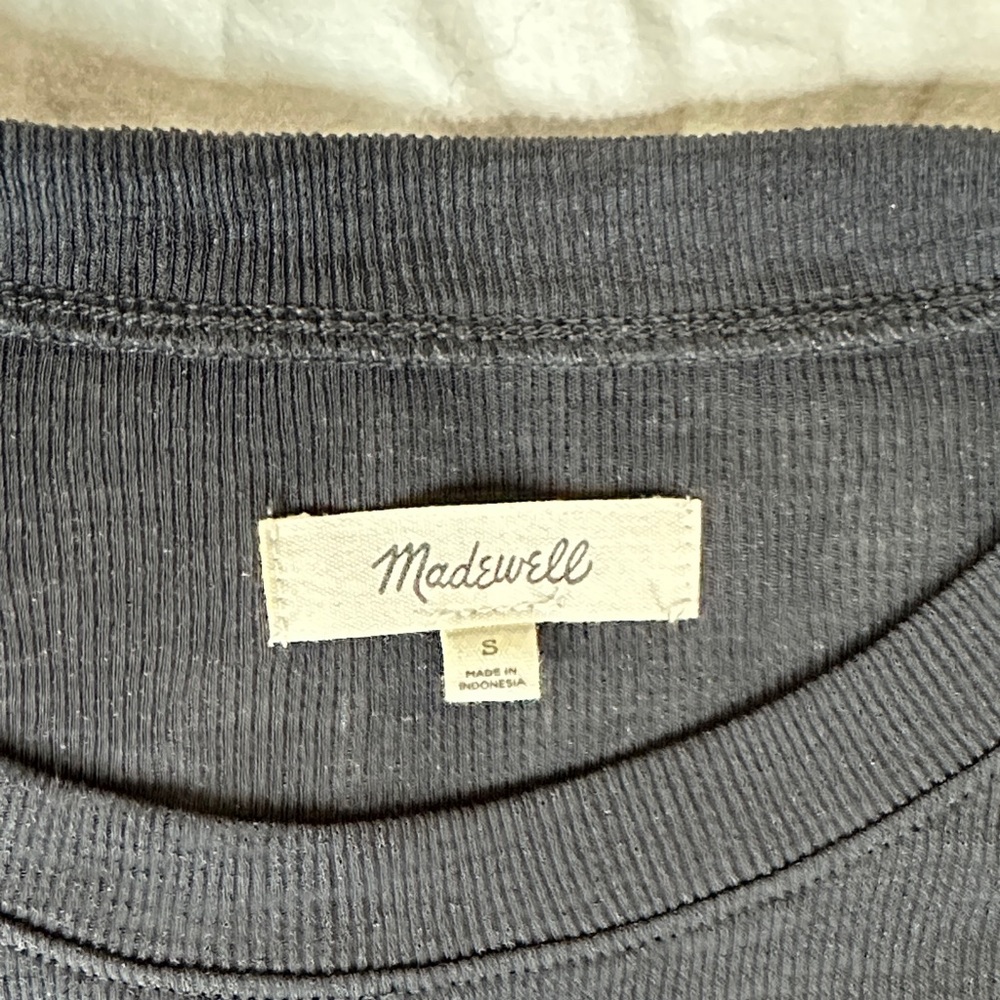 Madewell Black Puff Sleeve Blouse - Picture 2 of 12